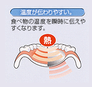 温度が伝わりやすい